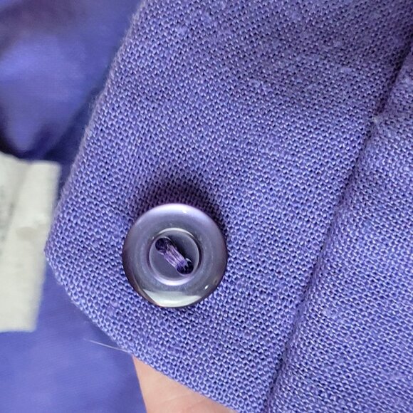 Vintage 70s Midi Skirt Women Plus Size 16 Purple Button Front A-line Formal Fall - Picture 10 of 14